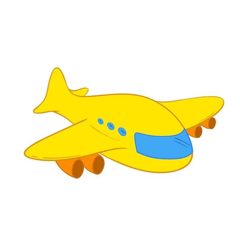 Avião azul desenho animado avião de brinquedo para crianças avião de ar clipart | Vetor Premium