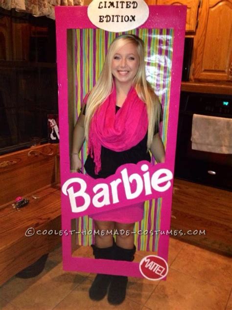 Cool Homemade Barbie in a Box Costume