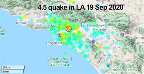 LA Area, California Earthquakes Archive: Past Quakes on Tuesday ...