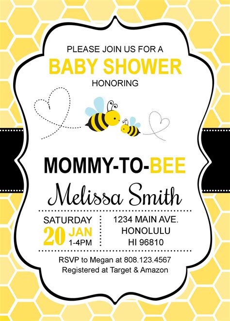 Free Printable Bumble Bee Baby Shower Printables - Printable Word Searches