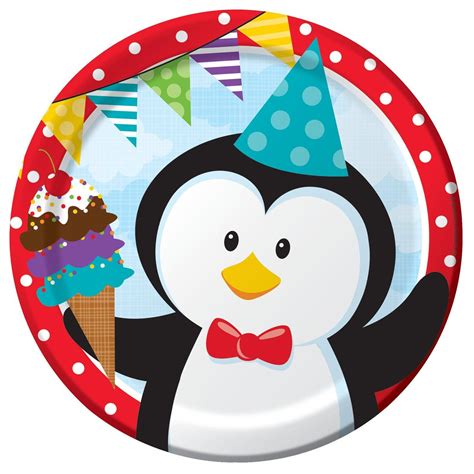 Cute Penguin Party Dessert Plates (8) | Party Kit n Kaboodle Theme Party Shop | Penguin party ...