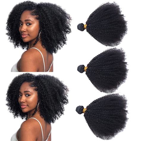 Amazon.com: SAJANDAS Brazilian Afro Kinky Human Hair Bundles, 4B 4C Afro Kinky Curly Bundles ...