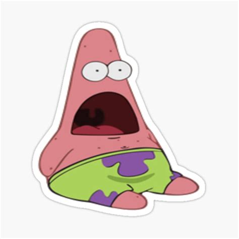 "shocked patrick meme" Sticker for Sale by eleonora5 | Redbubble