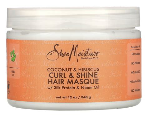 Shea Moisture Curl & Shine Hair Masque With Silk Protein & Neem Oil ...