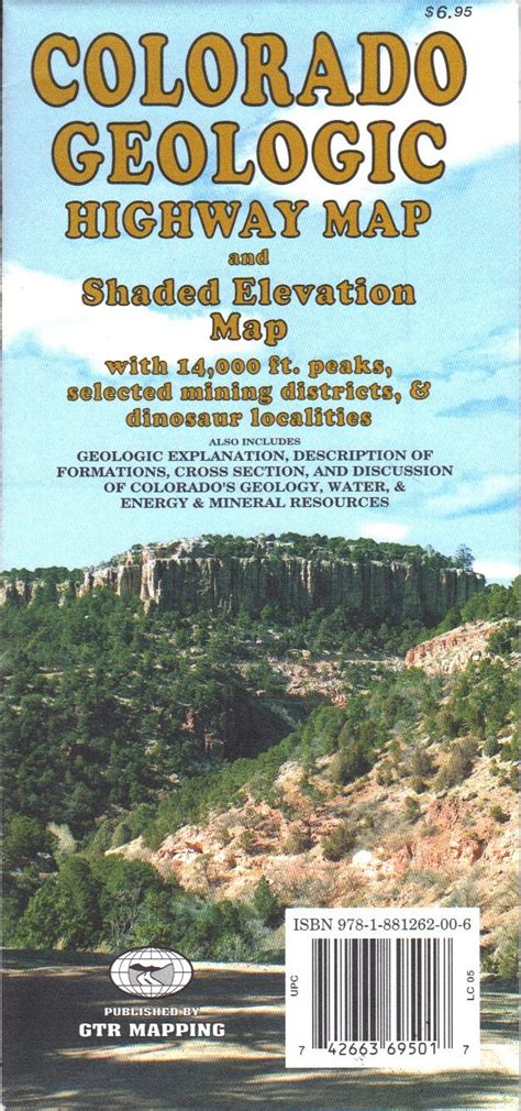 Buy Colorado Geologic Highway and Shaded Elevation with 14,000 Foot ...