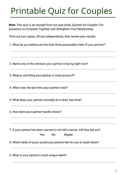 Quizzes for Couples to Take Together: Have Fun, Connect, and Strengthen ...