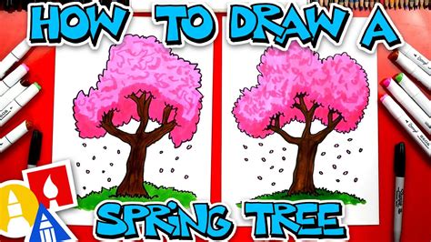 Cherry Blossom Tree Drawing Step By Step