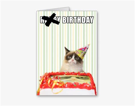 Grumpy Cat Birthday Card - Happy Birthday Grumpy Transparent PNG ...