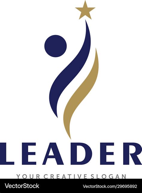 Leadership logo success logo and education logo Vector Image