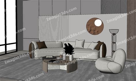 Detailed Living Room 3D Models of 2022, #040004 | Imagist3ds