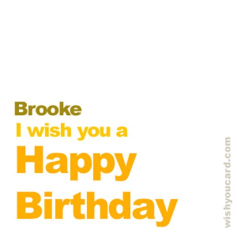 Happy Birthday Brooke Free e-Cards