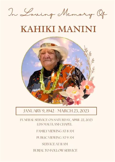 Maui Obituaries: Week Ending Apr. 16, 2023 : Maui Now