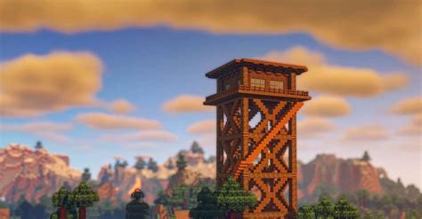 Here's a Firewatch Tower I made! : Minecraftbuilds | Minecraft plans, Firewatch, Tower