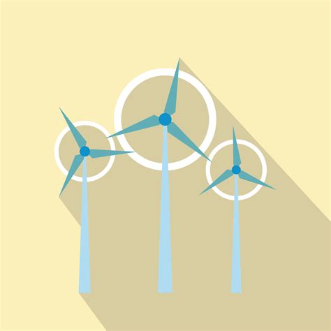 Wind turbine flat icon 14152645 Vector Art at Vecteezy