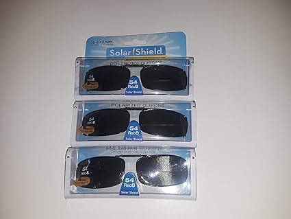 Amazon.com: 3 Pairs Solar shield Polarized 54 Rec 8 Clip-on Full Frame Gray …: Health & Personal ...