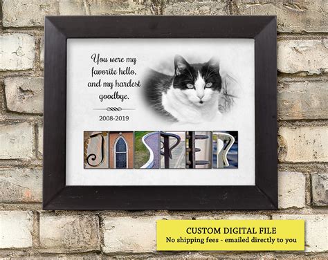 Custom Cat Memorial Gift Idea Personalized Cat Memorial Cat - Etsy