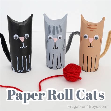 Toilet Paper Roll Cat Craft - Frugal Fun For Boys and Girls