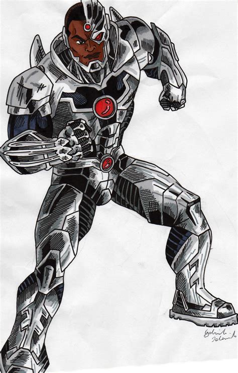 Justice League-cyborg by GabRed-Hat on DeviantArt