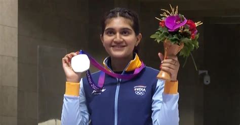 Esha Singh wins silver medal in women's individual 25m pistol