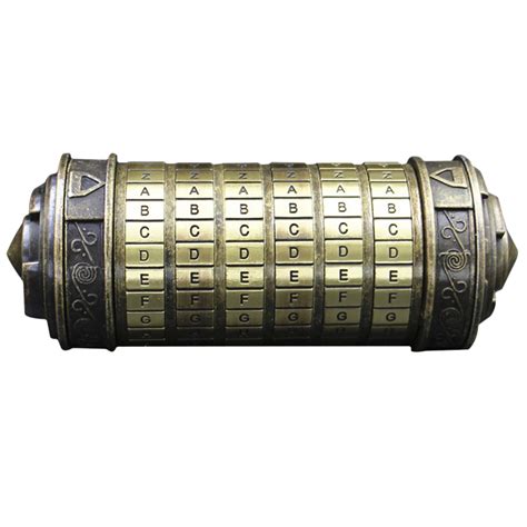 Bronze Cryptex Lock Da Vinci Code Creative Gift Educational Coded Lock Toy Support Adult ...