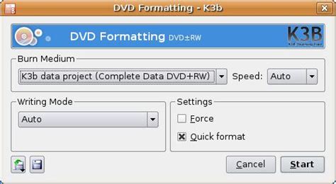 Linux Formatting a CDRW / DVD Media ( blank media ) Commands