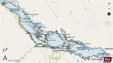 Theodore Roosevelt Lake Fishing Map | Nautical Charts App