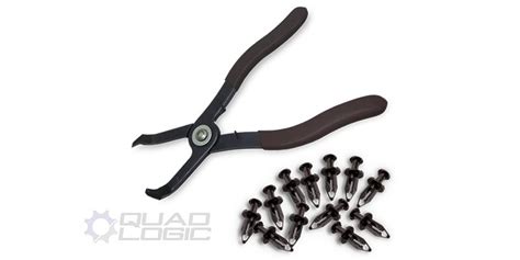 Plastic Body Rivet Pliers Tool and Rivets - Quad Logic