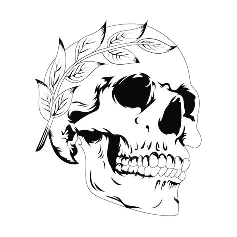 Premium Vector | Skull vintage style. vector illustration.