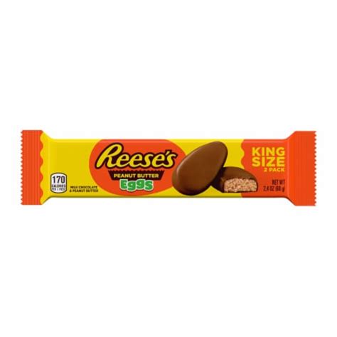 REESE'S Milk Chocolate Peanut Butter Eggs Easter Candy King Size Pack, 1 pack / 2.4 oz - Ralphs