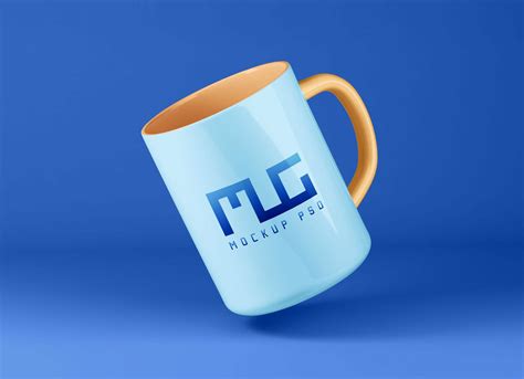 Free Floating Coffee Mug Mockup PSD - Good Mockups