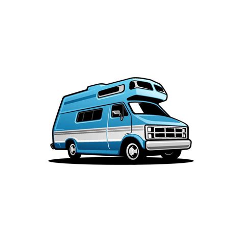 RV - camper van - caravan - motor home isolated vector 4338253 Vector ...