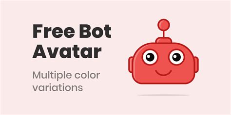 Figma - Free Bot Avatar | Illustration avatar of a cute little bot with multiple color variatons ...