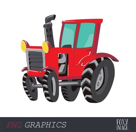 Red Tractor Clipart Tractor PNG Instant Digital Download - Etsy Singapore