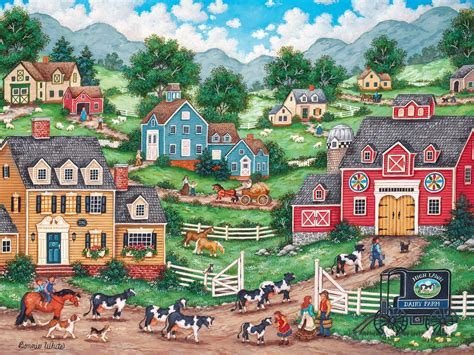 Heartland Collection The Curious Calf - 550 Piece Jigsaw Puzzle by Bonnie White | Larger piece ...