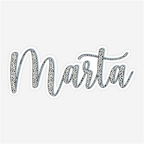 Personalized Dalmatian Name Sticker - Marta