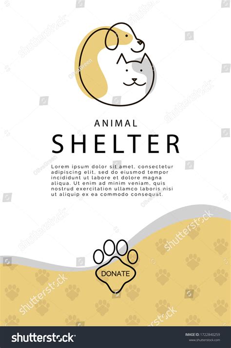 Animal Shelter Poster Template Vector Logo Stock Vector (Royalty Free ...