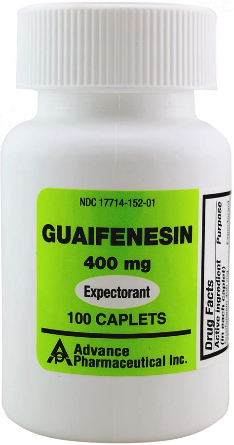 Mucus Relief Guaifenesin 400 mg 100 Tablets Generic for Mucinex Chest ...