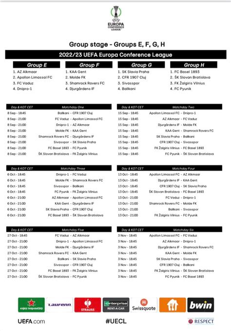 Europa Conference League schedule confirmed: When do West Ham, Villarreal and Fiorentina play ...