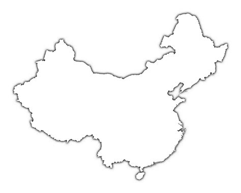 china map line drawing - Clip Art Library