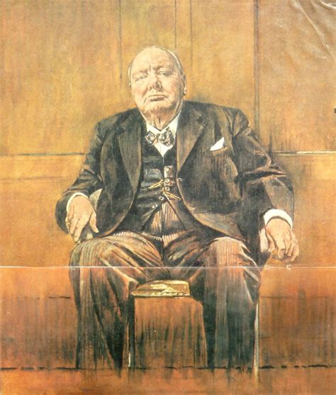 Churchill in 1954 - portrait by Graham Sutherland (imperfect reproduction) | Churchill paintings ...