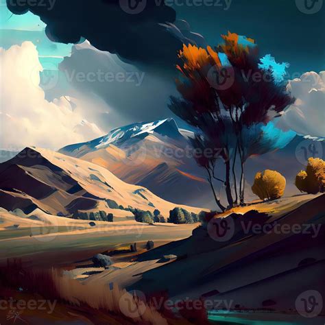 Landscape Art - Ai Generated 22416399 Stock Photo at Vecteezy