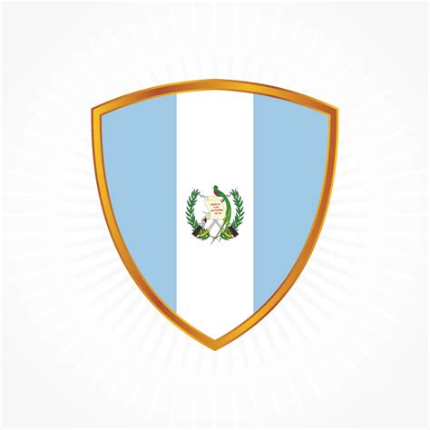 Guatemala flag vector with shield frame 3206999 Vector Art at Vecteezy