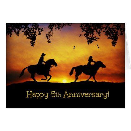 Happy 5th Anniversary Rustic Country Western Card | Zazzle.com | Anniversary cards, Happy ...