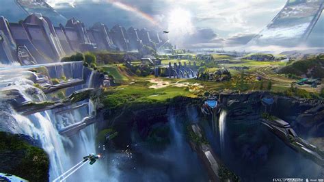 ArtStation - Halo Wars 2 Concept Art, Kunrong Yap | Sci fi landscape, Fantasy landscape, Concept ...