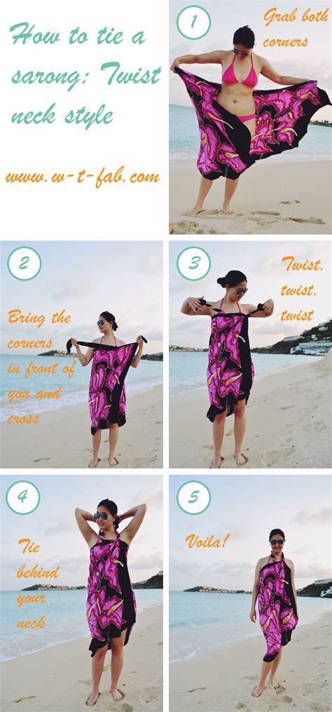 how to tie a sarong Pareo Sarong, Sarong Dress, Beach Sarong, Scarf ...