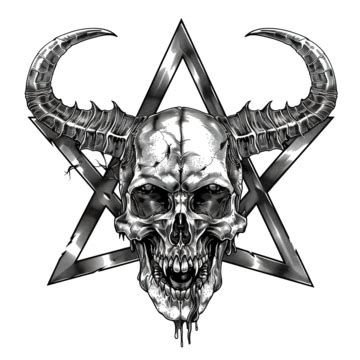 Occult Pentagram Baphomet Skull In Pentacle Star, Occult, Pentagram ...