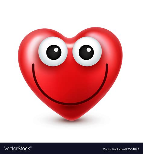 Heart smiley emoji for valentines day Royalty Free Vector