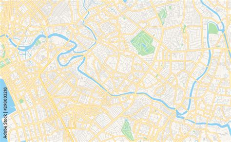 Printable street map of Mandaluyong, Philippines Stock Vector | Adobe Stock