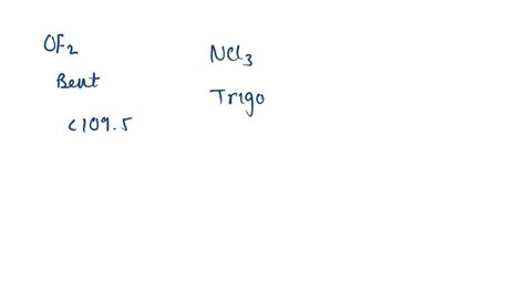 SOLVED:For each of the following molecules, state the bond angle (or bond angles, as appropriate ...