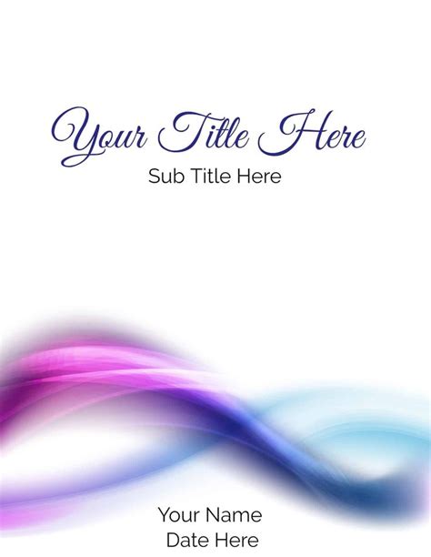 Free printable cover pages that you can edit online. Add your own text and/or logo. | Cover ...